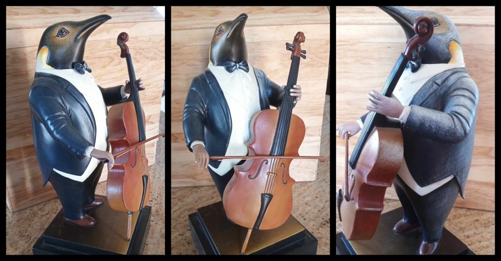 Penguin with Cello by Sergio Bustamonte